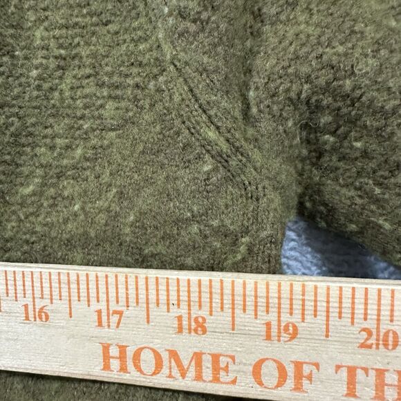 Ann Taylor Loft Full Zip Full Zip Sweater Long Sleeve Women XL Olive Green Wool - Picture 6 of 7